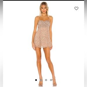 Small Majorelle sequin silver blush mini dress